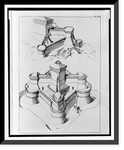 Fortresses designed to enable defense against attack from any direction, Antique Print