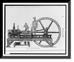 A three-horsepower internal combustion engine that ran on coal gas Classic, Vintage Poster