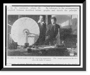 Large rotating disk invented by John L. Baird for scanning images and turning them into electrical images for transmission as radio signals Classic, Historic Reproduction