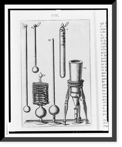 Historic Framed Print, [Examples of Florentine thermometers and a hygrometer],  17-7/8" x 21-7/8"