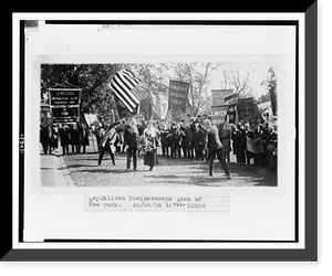 Historic Framed Print, [Calvin Coolidge and Mrs. Coolidge, with members of Republican Businessmens Association of New York],  17-7/8" x 21-7/8"