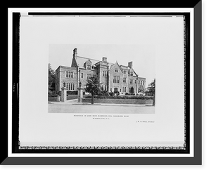 Historic Framed Print, Residence of John Hays Hammond, Esq., Kalorama Road, Washington, D.C.,  17-7/8" x 21-7/8"