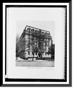 Historic Framed Print, Warder Apartment, Washington, D.C.,  17-7/8" x 21-7/8"