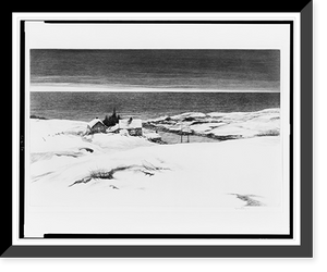 Historic Framed Print, Island winter.Kerr Eby.,  17-7/8" x 21-7/8"
