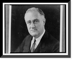 Historic Framed Print, [Franklin Delano Roosevelt, head-and-shoulders portrait, facing slightly left] - 3,  17-7/8" x 21-7/8"