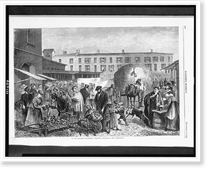 Black & White Photo - Richmond - At the market, Virginia.Sketched