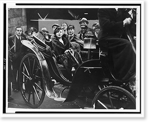 Antique Photo Print - Diamond L'il rides home from Hollywood World