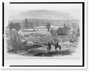 Vintage Photo Print - Armstrong's mills and rebel works, 1864