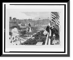 Great Sumter meeting in Union Square, New York, April 11, 1863, Vintage Print
