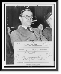 Gov. Eugene Talmadge, half-length portrait, seated, facing slightly right, with cigar in mouth, at the National Democratic Committee session, Washington, D.C, Antique Poster
