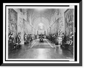 Historic Framed Print, [View of the south end of the banquet hall of Mrs. William R. Hearst's home at Riverside Drive and 86th Street, New York City].Underwood & Underwood, New York.,  17-7/8" x 21-7/8"