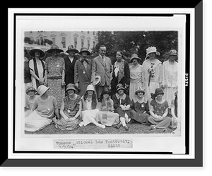 Historic Framed Print, [President Coolidge posed with Women's National Law Fraternity, on lawn],  17-7/8" x 21-7/8"