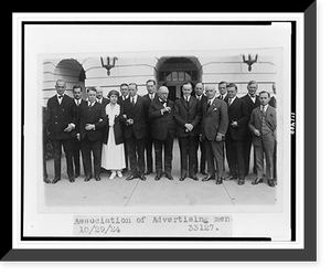 Historic Framed Print, [President and Mrs. Coolidge with Association of Advertising Men],  17-7/8" x 21-7/8"