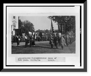 Historic Framed Print, [President and Mrs. Coolidge with members of the Republican Businessmen's Association of New York],  17-7/8" x 21-7/8"