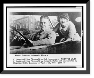 Historic Framed Print, F. Scott and Zelda Fitzgerald on their honeymoon,  17-7/8" x 21-7/8"