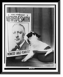 Historic Framed Print, Mascot presented to Smith Independent League of Illinois,  17-7/8" x 21-7/8"