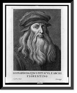 Historic Framed Print, Leonardo da Vinci pitt. scul. e archi. Fiorentino.L. da Vinci pinsit ; C. Colombini sc.,  17-7/8" x 21-7/8"