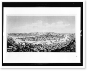 Antique Photo Print - Pittsburgh - View of & Allegheny.Otto Krebs lith (2)