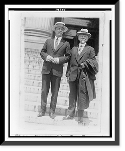 Theodore Roosevelt, Jr. standing on steps with Charles Lathrop Pack, full-length portraits, Vintage Wall Art