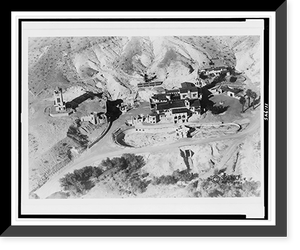 Aerial view of Death Valley Scotty's Castle - Grape Vine Canyon Classic, Antique Wall Art
