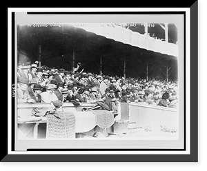 Historic Framed Print, [Baseball fans at the opening game of the unofficial World Series, between the New York Nationals and the New York Americans],  17-7/8" x 21-7/8"