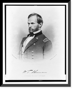 General William T. Sherman, head-and-shoulders portrait, facing left.engd. by J.C. Buttre ; photo by Anthony. Classic, Historic Reproduction