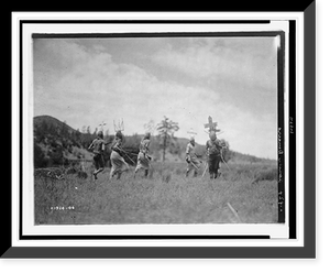 Historic Framed Print, Apache dancers,  17-7/8" x 21-7/8"