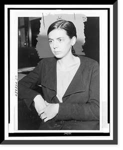 Historic Framed Print, [Jane Emery Newton, half-length portrait, seated, facing left],  17-7/8" x 21-7/8"