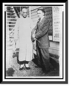 Antique Portrait - New York City - Harry Houdini and Chinese magician