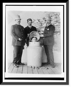 Harry Houdini performs the great milk can escape, Historic Print