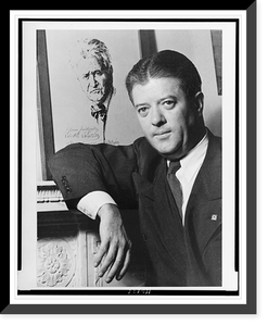 Robert Marion La Follette, Jr., half-length portrait, standing, facing left, in front of portrait of his father.Ferdinand Vogel, Washington, D.C, Vintage Wall Art