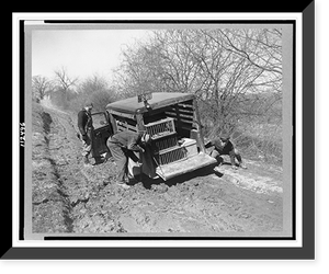 Wilson, Md. A farm truck mired in the mud on an unimproved road, Historic Reproduction