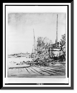 Historic Framed Print, Fosse, Lincoln.Muirhead Bone.,  17-7/8" x 21-7/8"