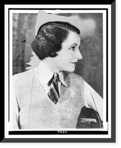 Jill Esmond, head-and-shoulders portrait, facing right, Antique Print