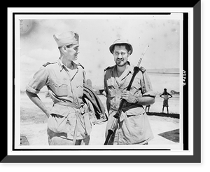 Al Bert(?) Ravenhall (left) interviewing Eric Sevareid, Historic Reproduction