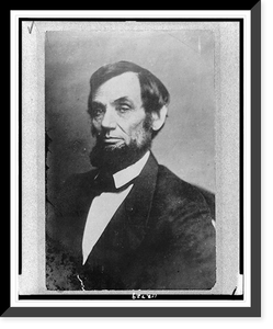 Historic Framed Print, [Abraham Lincoln, head-and-shoulders portrait, facing left] - 3,  17-7/8" x 21-7/8"