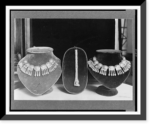 Gold necklaces and wand from Mexico, from the collection of the Museo Nacional, Vintage Poster