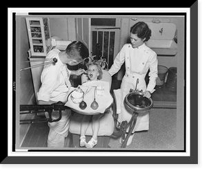 New Orleans, La. 1942-43(?). A dentist examining a child's teeth, Historic Reproduction