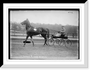 Historic Framed Print, Pat. Kennedy and trotter "Lord Bromley", Speedway Parade,  17-7/8" x 21-7/8"