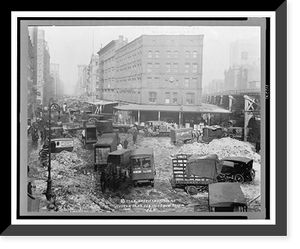 Hudson St., N.Y. Feb. 1920 snow storm, Vintage Print