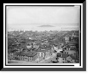 View down California St., San Francisco, California, Antique Print