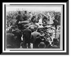 President and Mrs. William Taft, in horse-drawn carriage, on way to White House after inauguration, Antique Wall Art