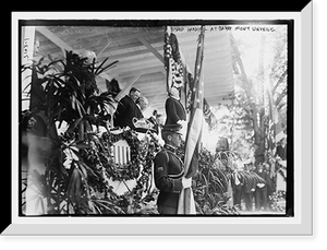 Historic Framed Print, Bishop Harding at Barry Monument unveiling,  17-7/8" x 21-7/8"