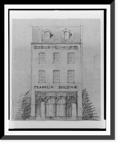 Alterations to a store building (Franklin Building") for Franklin & Company, 1329 F Street, N.W., Washington, D.C. Front elevation", Vintage Poster