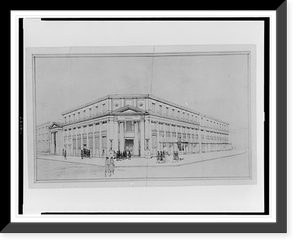 Alterations to Riggs National Bank building, Hamilton Savings Bank Branch, 14th Street and Park Road, N.W., Washington, D.C. Front perspective Classic, Vintage Poster