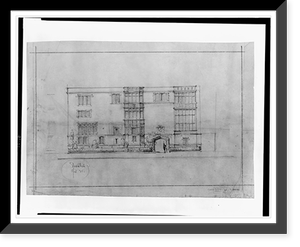 House (residence") for Helen S. Meserve, 1825 R Street, N.W., Washington, D.C. Elevation" Classic, Vintage Print