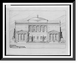 Addition of a Sunday school building to Calvary Baptist Church, 8th Street between G Street and H Street, N.W., Washington, D.C. Facade rendering, Antique Poster