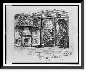 House for Dr. Joseph M. Toner, Massachusetts Avenue and 15th Street, N.W., Washington, D.C. Plan of entrance hall, Antique Print