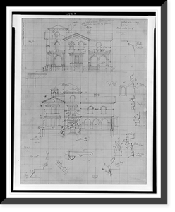 Alterations to a house for Warren Delano Robbins, 28th Street and Q Street, N.W., Washington, D.C. Facade schemes, Historic Reproduction