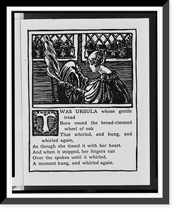 Vintage Americana Print - Twas Ursula whose gentle tread.Ethel Reed